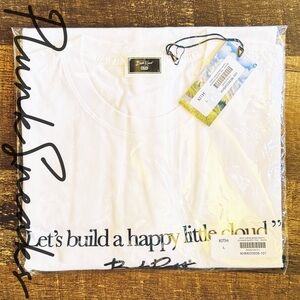 Kith for Bob Ross Happy Clouds Quote Tee • Store Exclusive • White • 2026